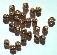 25 4.5mm Antique Brass Bali Style Spacer Beads